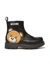 MOSCHINO TEDDY LOGO ANKLE BOOTS