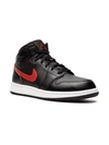 Jordan Air  1 Mid Gs Sneakers In Black