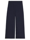 Theory Wide-leg Pull-on Pants In Navy