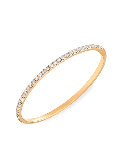 Kwiat Women's Stackable 18k Yellow Gold & Diamond Pavé Slim Bangle Bracelet