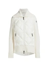 MONCLER WOMEN'S DIAMOND QUILTED MIX MEDIA JACKET,400014196492