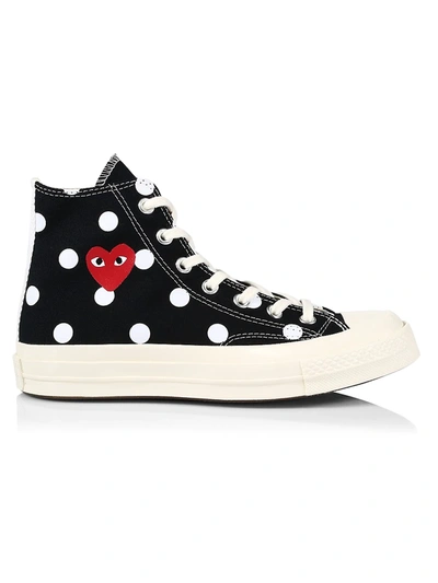 Comme Des Garçons Play Comme Des Garcons Play X Converse Polka Dot High-top Sneakers In Black