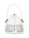 Ala A Leather Bucket Bag In White
