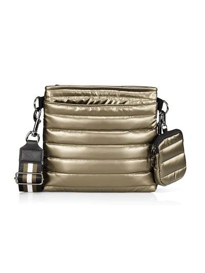 Think Royln The Liaison Quilted Crossbody Bag In Pearl Pyrite