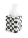 Mackenzie-childs Courtly Check Tissue Box Cover In Check/black
