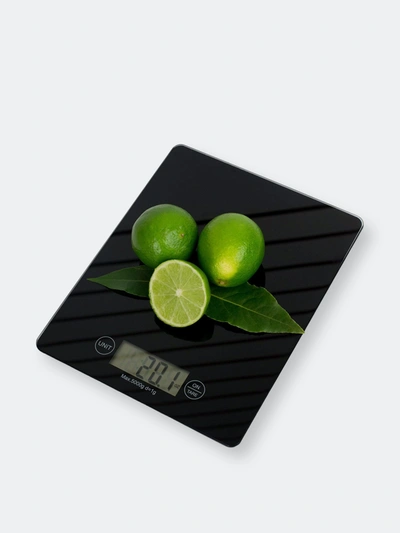 Home Basics Multi-functional Sleek Glass Digital Food Scale, Black