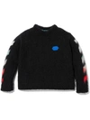 OFF-WHITE ARROWS BRUSHED-EFFECT JUMPER