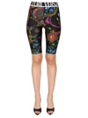 VERSACE JEANS COUTURE CYCLIST BERMUDA WITH BIJOUX BAROQUE MULTICOLOR PRINT,71HAC106 JS008899