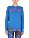VERSACE JEANS COUTURE SWEATSHIRT WITH LOGO PRINT,71HAIF01 CF00F243