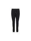 Balmain Zipped Slim-fit Cotton Trousers In Noir/blanc