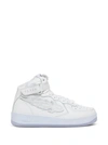 Enterprise Japan Rocket White Leather Sneakers With Logo In White