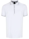 Armani Exchange Logo-print Cotton Polo Shirt In White