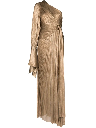 Maria Lucia Hohan Eden One Shoulder Gown In Neutrals