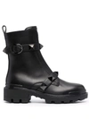 Valentino Garavani Woman Ankle Boots Black Size 8 Soft Leather In Black