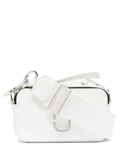 Marc Jacobs The Snapshot Leather Crossbody Bag In White