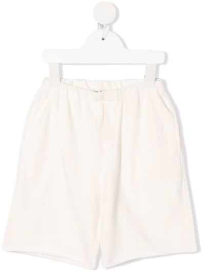 Babe And Tess Kids' Elasticated Knee-length Shorts In Neutrals