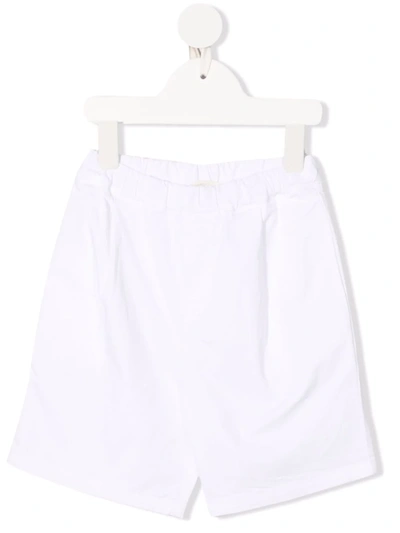 Babe And Tess Kids' Elasticated Cotton Shorts In White
