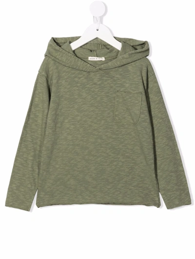 Babe And Tess Kids' Pullover Long-sleeved Hoodie In Green