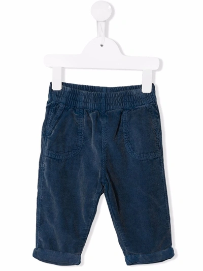 Molo Babies' Corduroy Elasticated Trousers In Blue