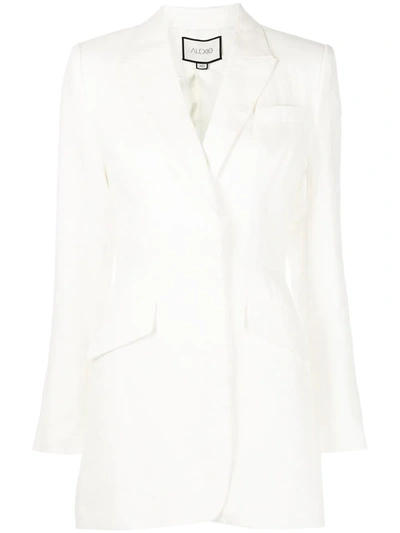 Alexis Fitted Blazer Jacket In White