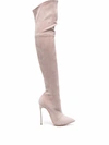 CASADEI THIGH-LENGTH LEATHER BOOTS