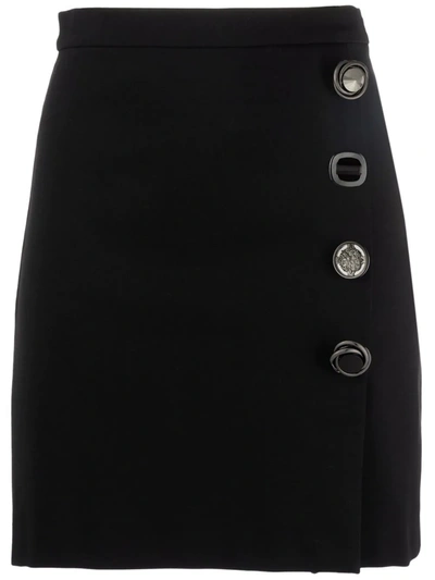 Pinko Button-embellished Mini Skirt In Black