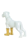 Interior Illusions Plus Dog With Gold Boots Bank In Multi-color