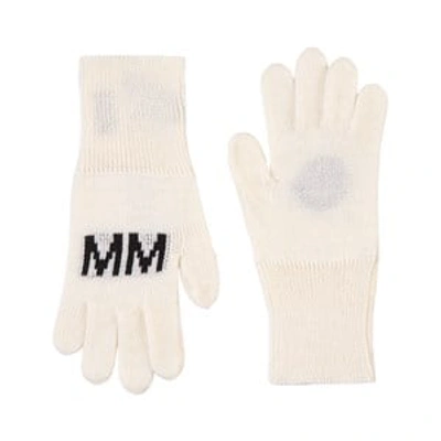 Mm6 Margiela Mm6 Maison Margiela White Branded Gloves