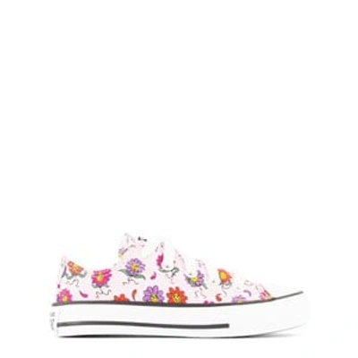 Converse Kids' Pink Flowers Chuck Taylor All Star Ox Trainers