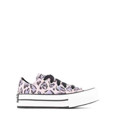 Converse Kids'  Purple Leopard Chuck Taylor All Star Eva Lift Sneakers