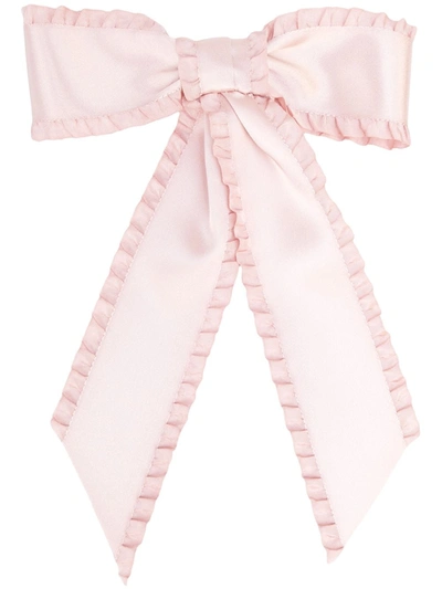 Jennifer Behr Harper Bow Clip In Rosa
