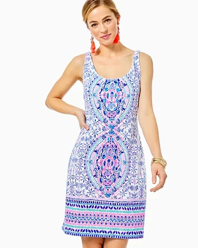 Lilly Pulitzer Romi Tank Dress In Resort White Time To Shine Engineered  Knit Dress | ModeSens