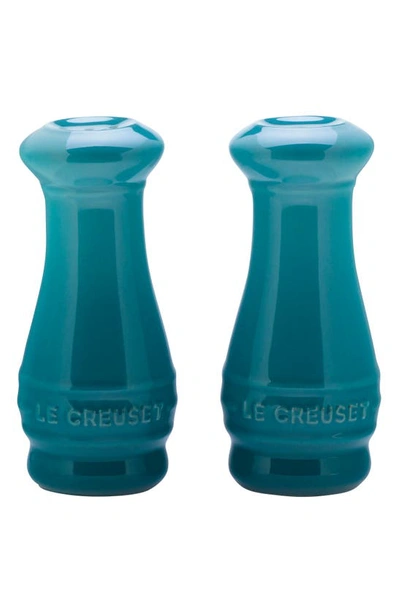 Le Creuset Salt & Pepper Shaker Set In Caribbean