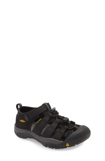 Keen Kids' Newport H2 Water Friendly Sandal In Black/ Yellow