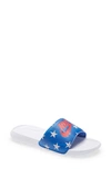 Nike Victori One Star-print Slides In Game Royal/university Red/summit White
