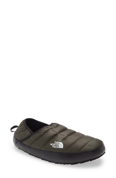 The North Face Thermoball™ Traction Water Resistant Slipper In Green/ Black