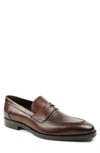 Bruno Magli Nathan Penny Loafer In Rust Calf