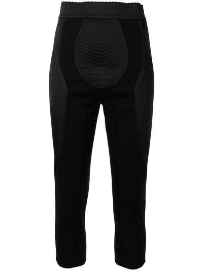 Dolce & Gabbana Panelled Cropped Leggings In Black