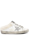 Golden Goose Superstar Sabot Shearling-trimmed Leather Sneakers In Multi