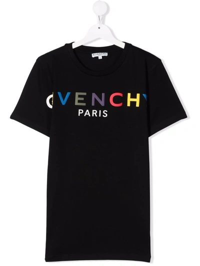 Givenchy Teen Logo-print Cotton T-shirt In Black