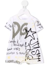 DOLCE & GABBANA GRAFFITI LOGO-PRINT ROMPER