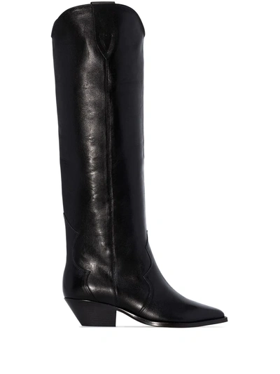 Isabel Marant Denvee 40mm Cowboy Boots In Black