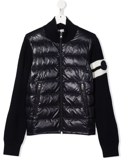 Moncler Kids' Quilted Puffer Jacket In 蓝色