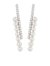 Mateo 14kt Yellow Gold Diamond Pearl Bypass Earrings In Gold