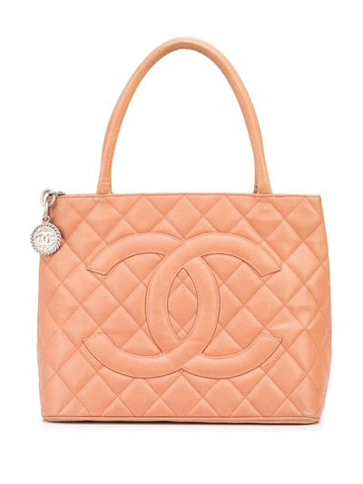 Pre-owned Chanel Medallion Tote Bag In Pink