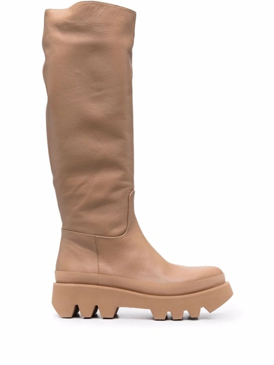 Paloma Barceló Ida Knee-high Boots In Neutrals