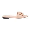 Fendi Ff Promenade Leather Sandals In Rose