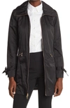 KARL LAGERFELD BOW SLEEVE PACKABLE RAIN JACKET