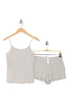 Calvin Klein Logo Camisole & Shorts Pajama 2-piece Set In Allover Mini Ck-tea Rose