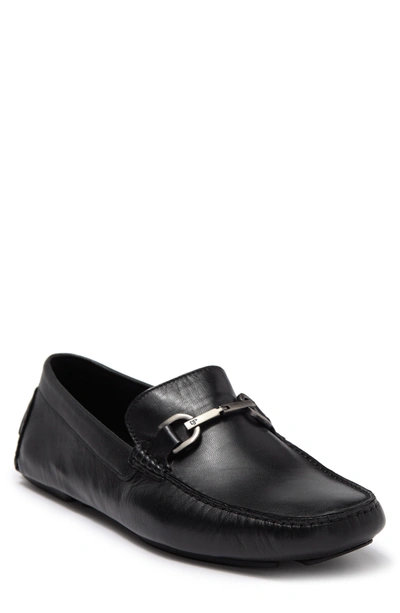 Donald Pliner Leather Bit Loafer In Black